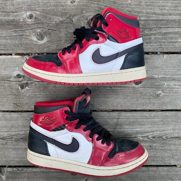 2021 Nike Air Jordan 1 High Zoom Air CMFT Patent Chicago Size 8.5 Chicago Bred - Picture 4 of 12